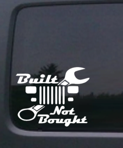 Built not Bought YJ Jeep Wrangler Jeep - Jeep Wrangler Decals