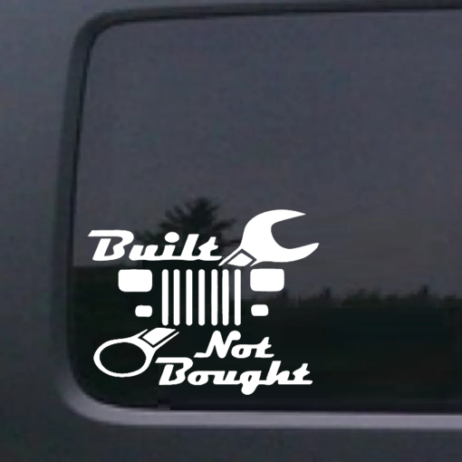 Built not Bought YJ Jeep Wrangler Jeep - Jeep Wrangler Decals