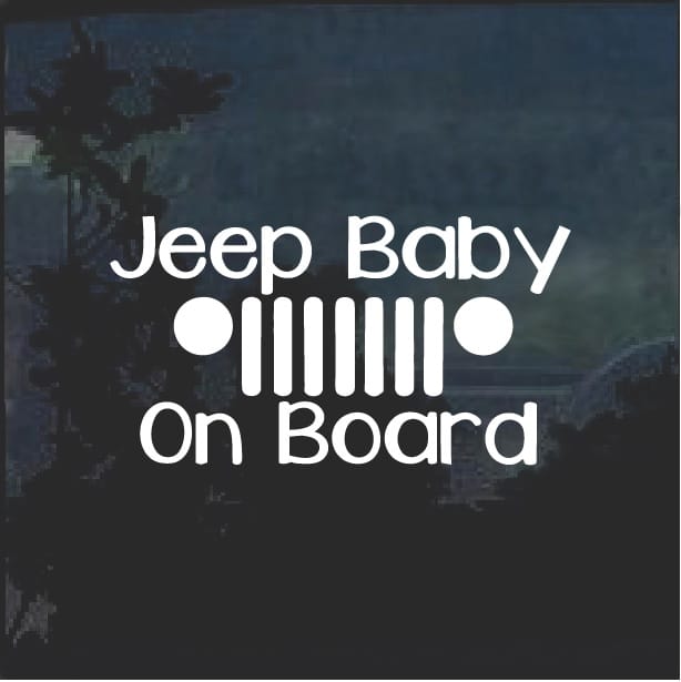 baby on board decal sticker for car truck jeep window bumper