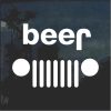 Jeep Beer Beej Window Decal Sticker