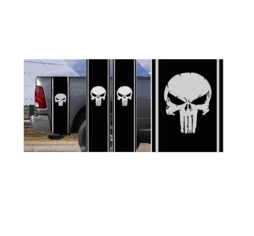 Punisher truck bedside decal sticker