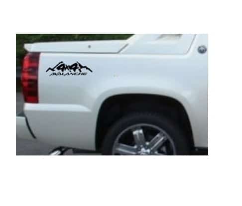 Chevy Chevrolet Avalanche Sticker Set of 2 - Truck Decals