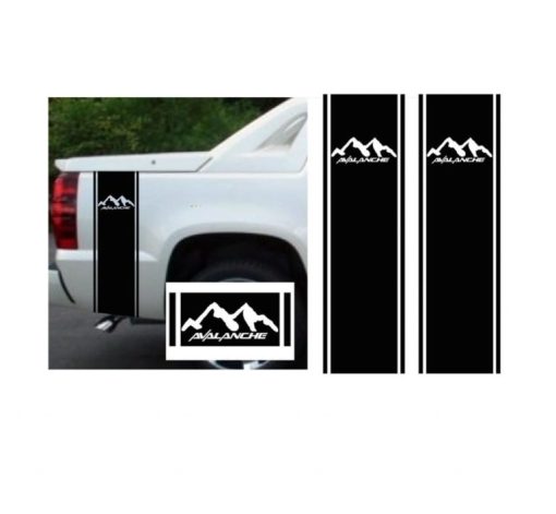 Chevy Chevrolet Avalanche bedside stripe kit set of 2 vinyl decal stickers