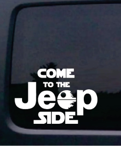 come to the jeep side decal sticker