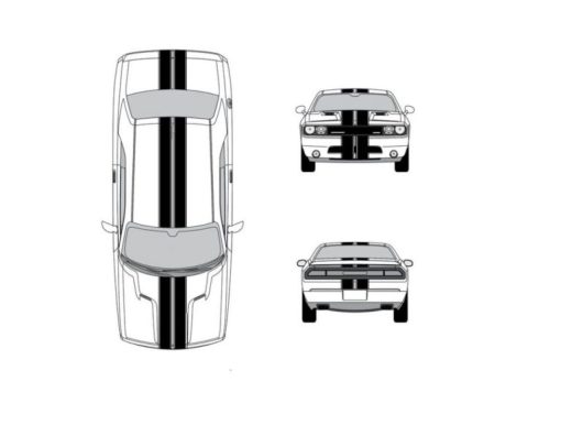 dodge challenger 10 inch racing stripes