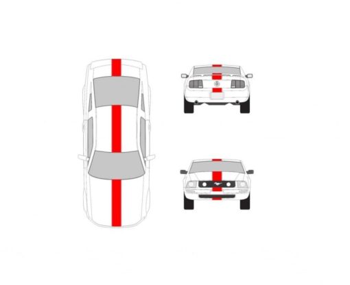 ford mustang 10 inch racing stripe kit