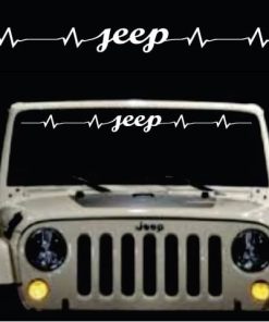 Jeep Heartbeat Windshield Banner Decal Sticker