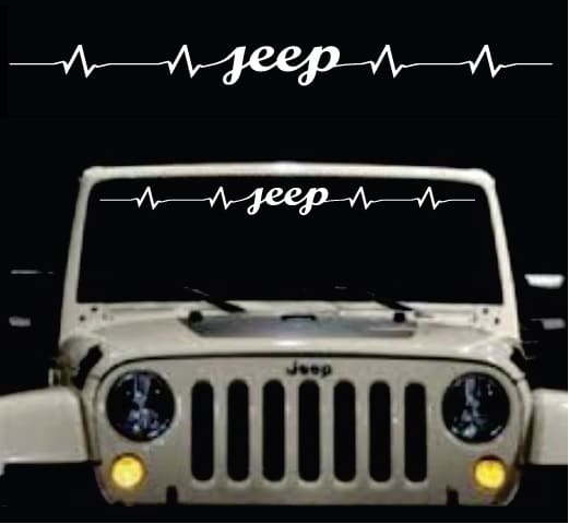 Jeep Heartbeat Windshield Banner Decal Sticker – Jeep Wrangler Decals |  MADE IN USA