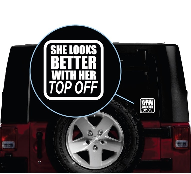 # 1044 Laptop and More Girl Loves Jeep Decal Sticker for Car Window 