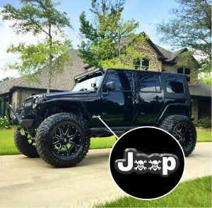 Jeep Wrangler Side Fender Skull And Crossbones Jeep Decal Stickers ...