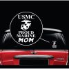 Proud Marine Mom USMC Vinyl Window Decal Sticker a2