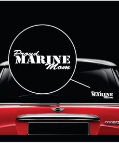 Proud Marine Mom USMC Vinyl Window Decal Sticker