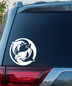 Dolphin yin yang window decal Sticker