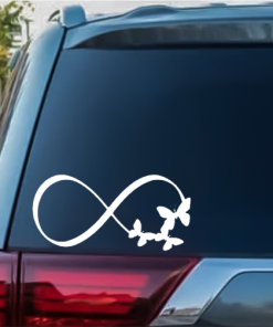 Infinity Butterflies window decal Sticker