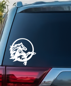 Mustang Horse round Window decal Sticker