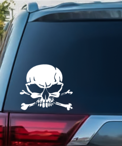 Skull and Cross Bones Window Decal Sticker A2