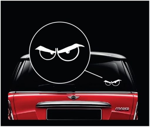 Angry Eyes window decal sticker