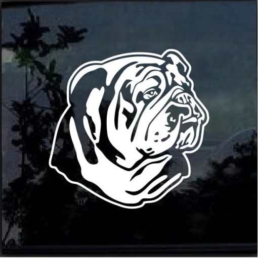 Bulldog English American Bull Dog Window Decal Sticker