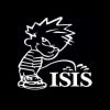 Calvin Piss On ISIS Vinyl Decal Stickers