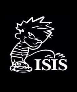 Calvin Piss On ISIS Vinyl Decal Stickers