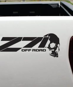 Chevy Z-71 off road Skull vinyl decal sticker set of 2