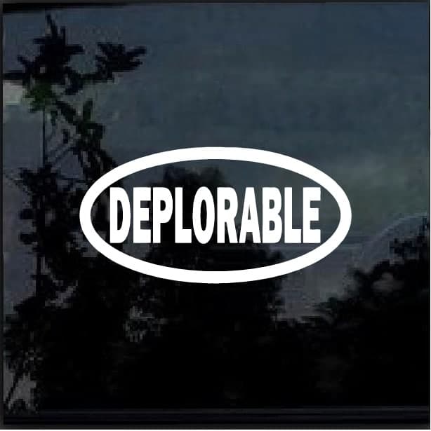 ADORABLE DEPLORABLE MATTER USA OVAL DECAL FOR CAR TRUCK WINDOW TRUMP POLITICAL 
