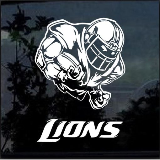 Detroit Lions Football player Window Decal Sticker