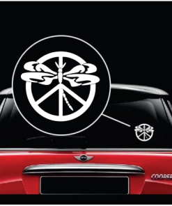 Dragon Fly Peace  window decal Sticker