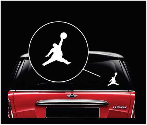 Fat Michael Air Jordan Jumpman Window Decal Sticker