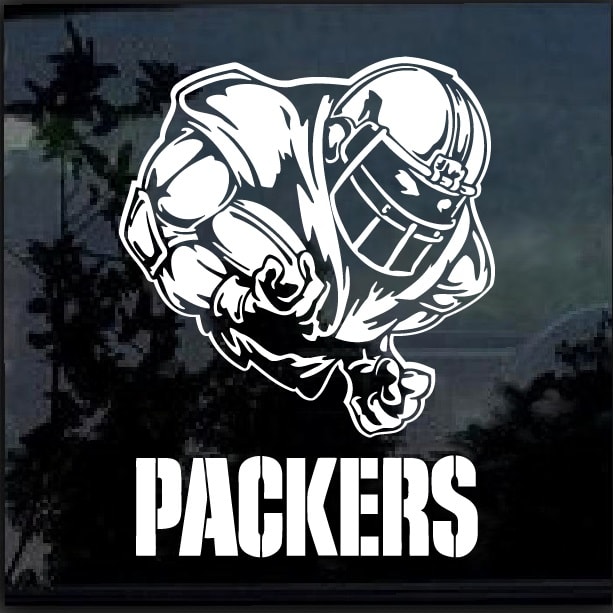 Green Bay Packers 3D Shattered Glass Decal 