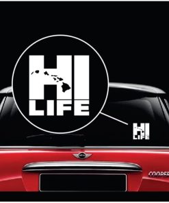 HI Life Hawaiian Islands Vinyl Window Decal Sticker