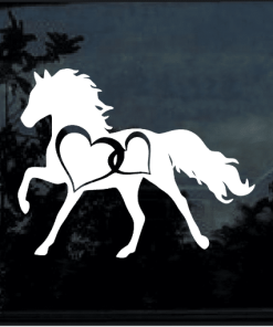 Horse Heart a6 Window decal Sticker
