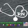 Heart Stethoscope RN Nurse Vinyl Decal Stickers