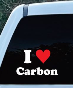 I love Carbon Truck Decal Sticker