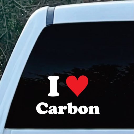 I love Carbon Truck Decal Sticker