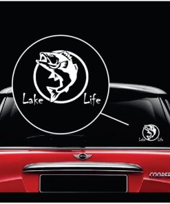 Lake Life Bass Vinyl Window Decal Sticker a2
