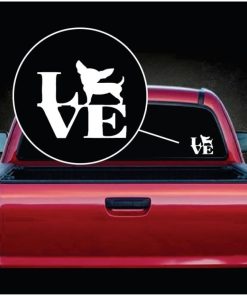 Love Chihuahua Vinyl Window Decal Sticker