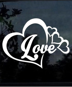 Love Hearts Window Decal Sticker