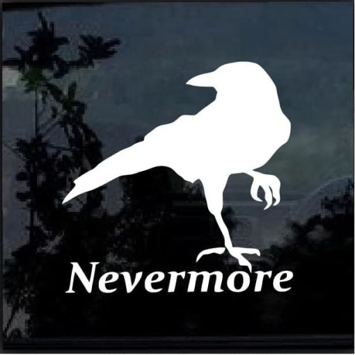 Nevermore The Raven Window Decal Sticker a2