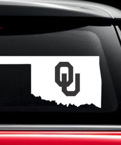 Oklahoma Sooners OU State Window Decal Sticker