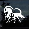 PEACE LOVE AND HORSES Vinyl Decal Sticker