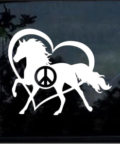 Peace Love Horses Window decal Sticker