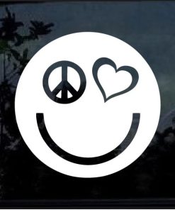 PEACE LOVE HAPPINESS Vinyl Decal Sticker