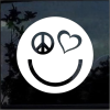 Peace Love Happiness Window Decal Sticker