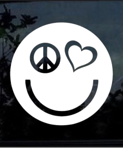 Peace Love Happiness Window Decal Sticker