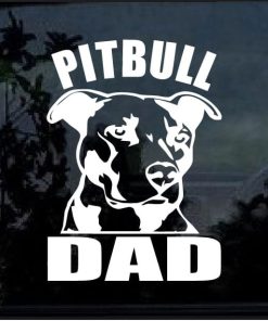 Pitbull Dad Window Decal Sticker