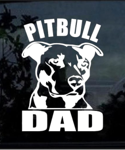 Pitbull Dad Window Decal Sticker