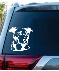 Pitbull Head Window Decal Sticker