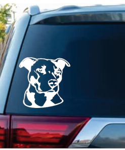 Pitbull Head Window Decal Sticker