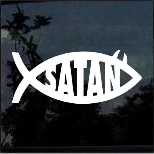 SATAN FISH Vinyl Decal Sticker